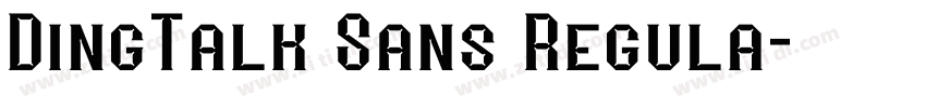 DingTalk Sans Regula字体转换